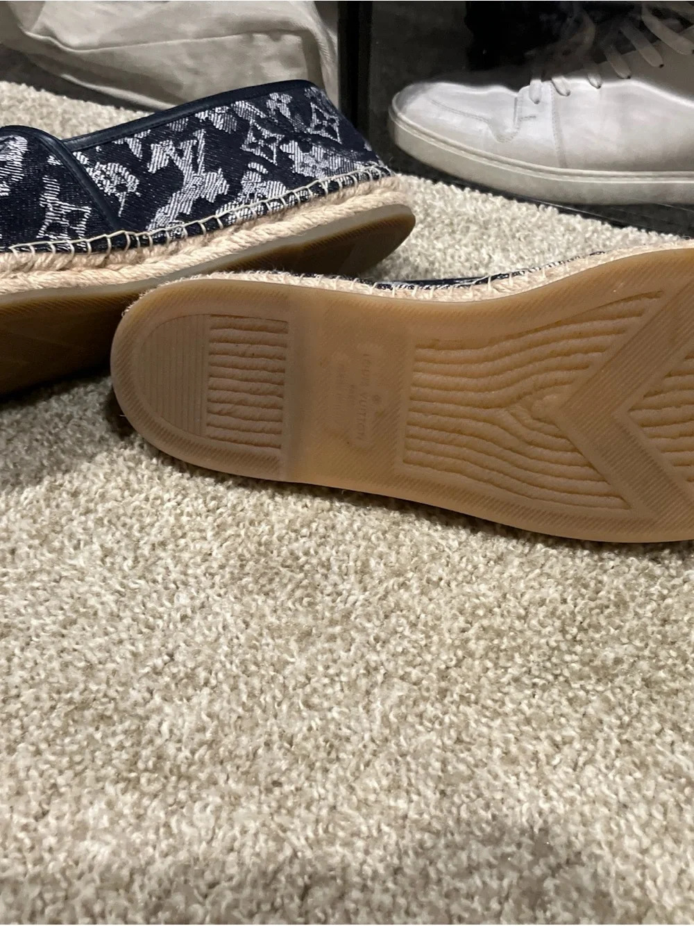 Louis Vuitton Navy Monogram Denim Espadrilles